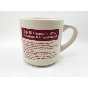 Top 10 Reasons Why I Became a Pharmacist Mug Cup Pharmacy Humor 8 oz